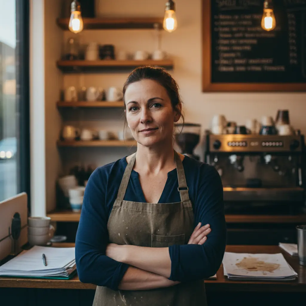 Business owner in store